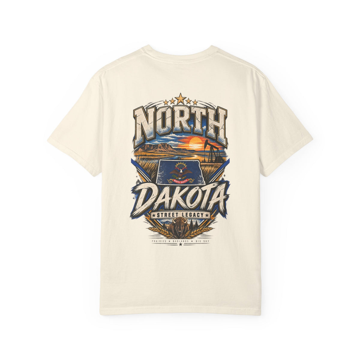 North Dakota Street Legacy Unisex Comfort Color 1717 Streetwear Graphic Tee