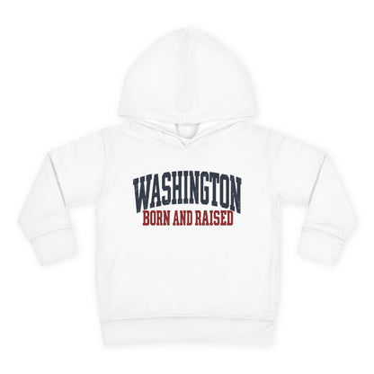 Washington Born and Raised Vintage Americana Unisex Toddler Pullover Fleece Hoodie
