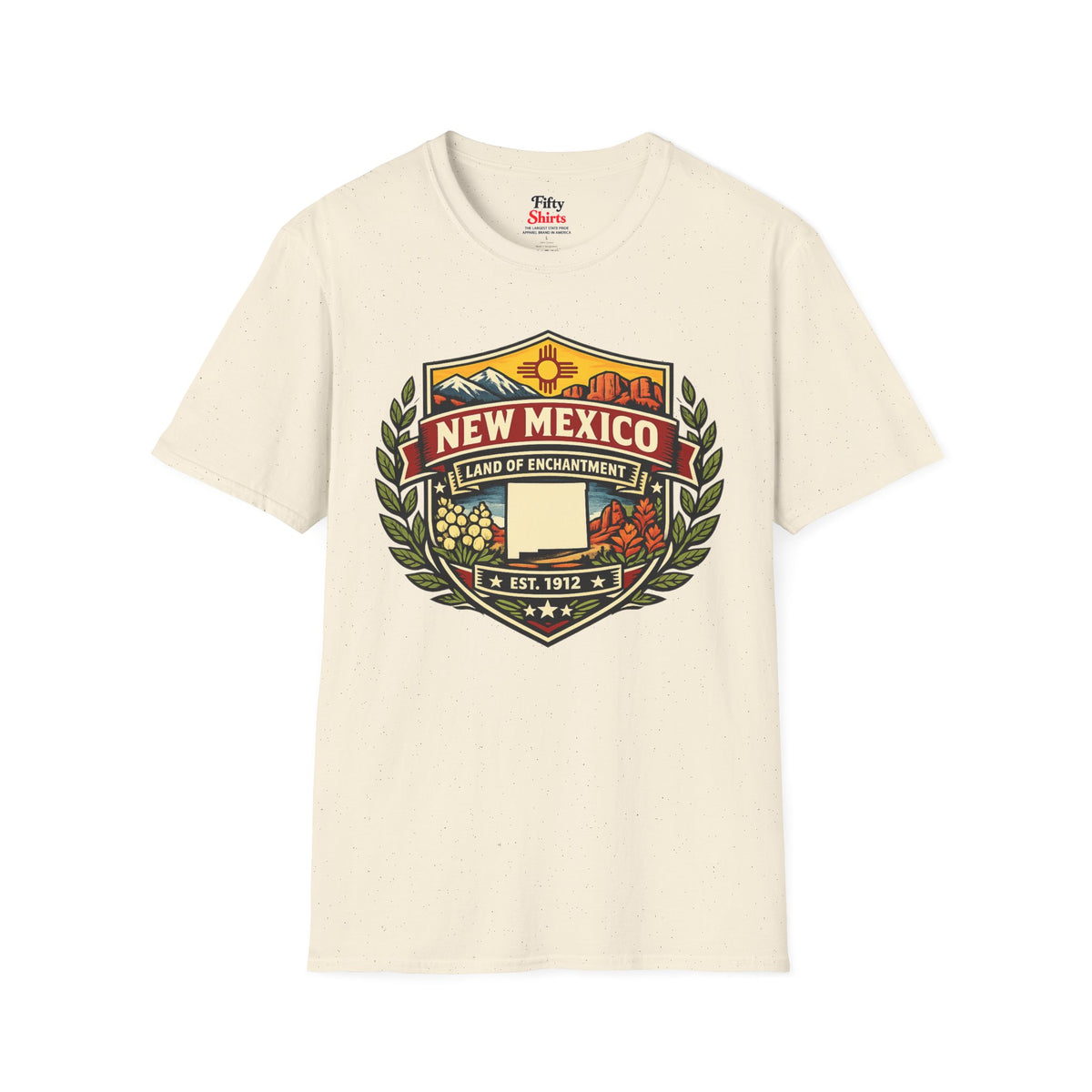 New Mexico Heritage Badge Unisex Softstyle T Shirt State Pride Graphic Tee Collections FS03