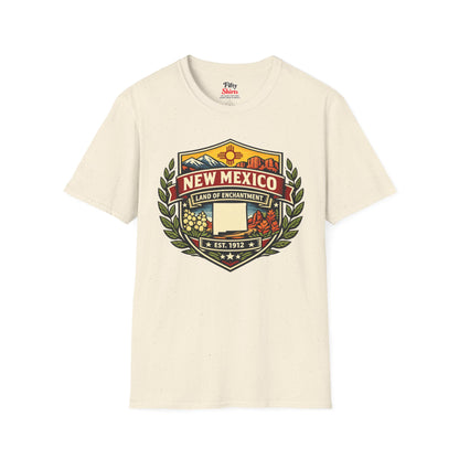 New Mexico Heritage Badge Unisex Softstyle T Shirt State Pride Graphic Tee Collections FS03
