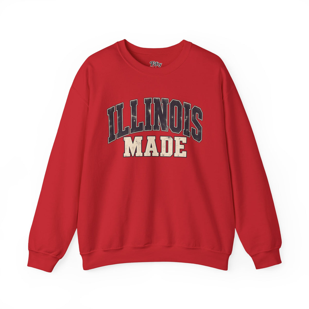 Illinois Made Unisex Crewneck Sweatshirt State Name Graphic