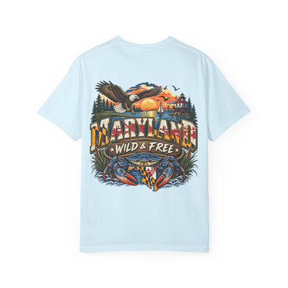 Maryland Wild & Free Unisex Comfort Color 1717 Streetwear Graphic Tee
