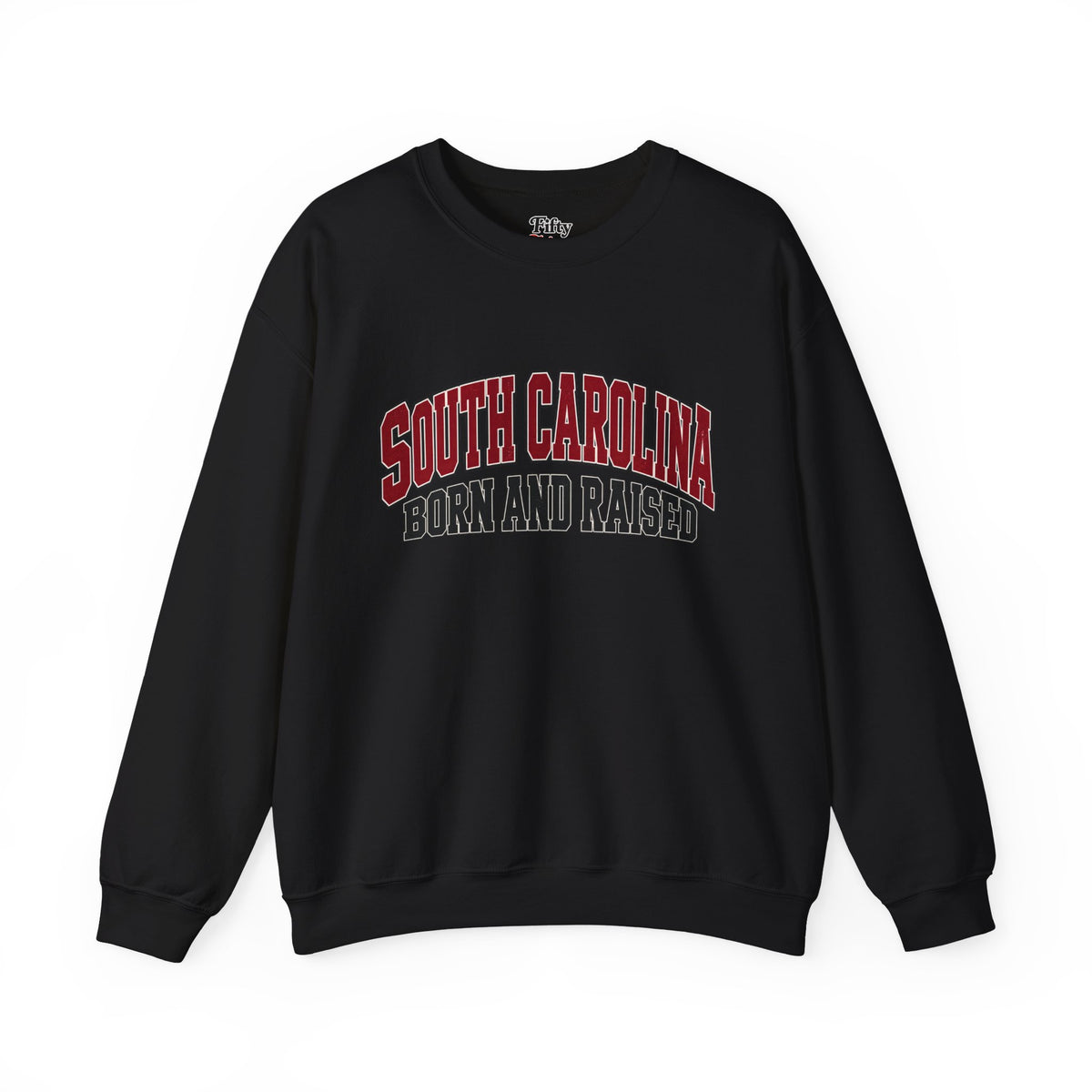 South Carolina Born and Raised Old-School Athletic Unisex Sweatshirt Graphic