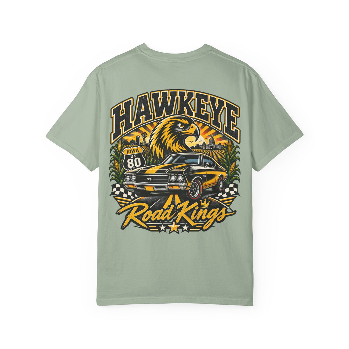 Iowa Hawkeye Road Kings Unisex Comfort Color 1717 Streetwear Graphic Tee