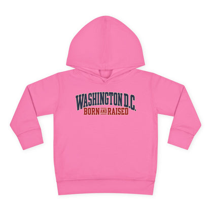 Washington DC Born and Raised Premium East Coast Unisex Toddler Pullover Fleece Hoodie