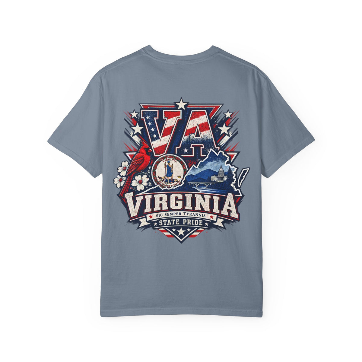 Virginia State Pride Unisex Comfort Color 1717 Streetwear Graphic Tee