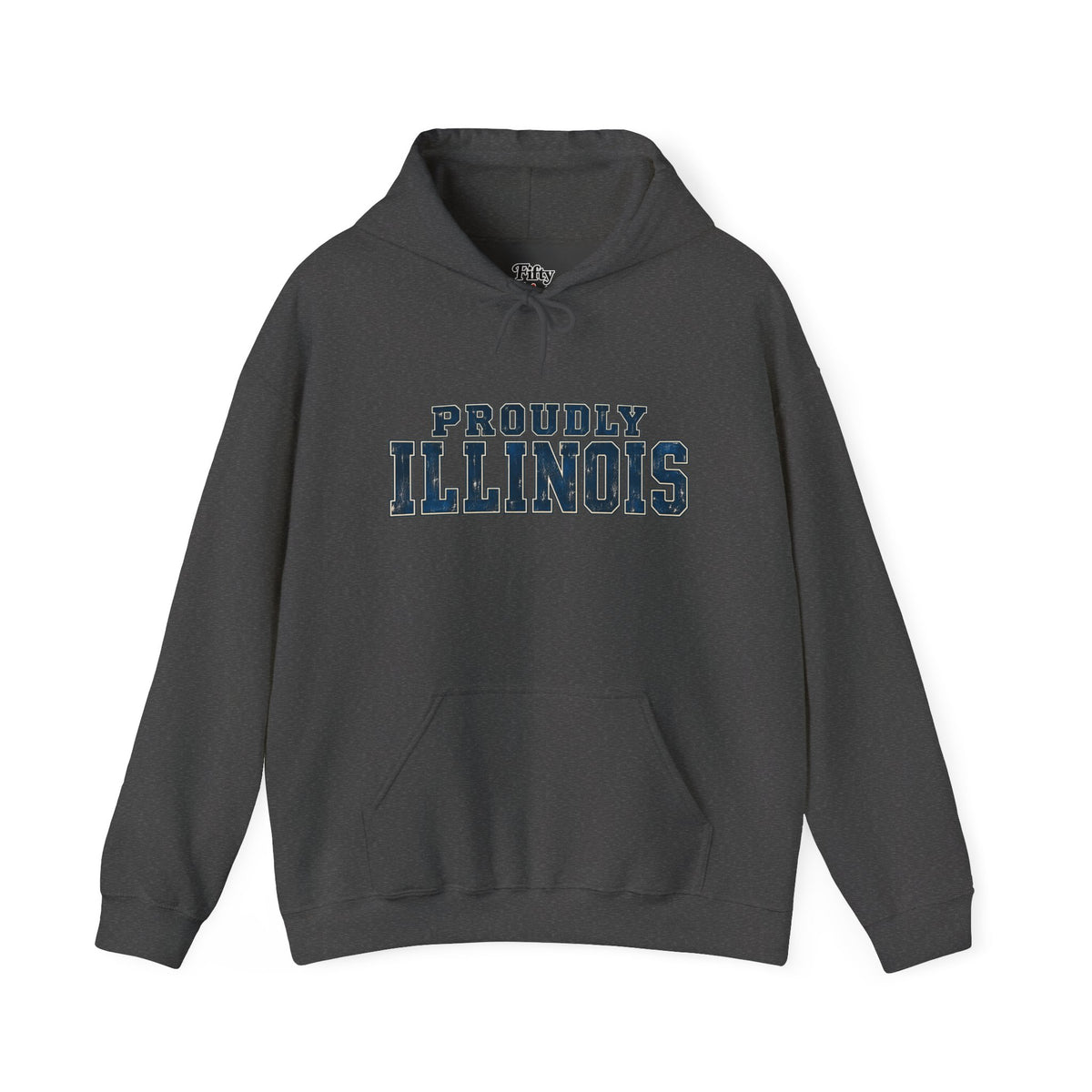 Proudly Illinois Unisex Hoodie State Name Graphic