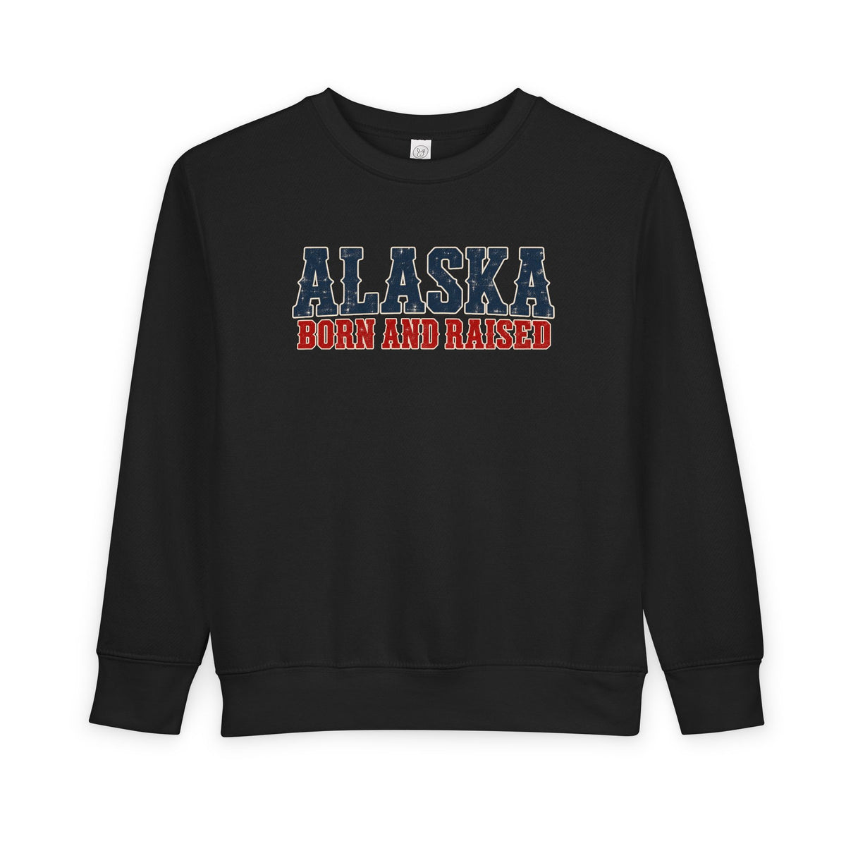 Alaska Born and Raised Western Bold Unisex Toddler Sweatshirt