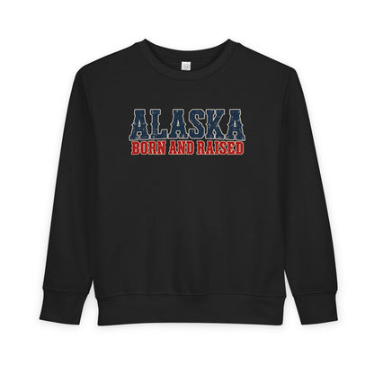 Alaska Born and Raised Western Bold Unisex Toddler Sweatshirt