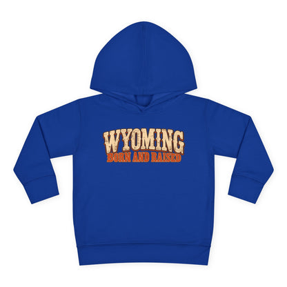 Wyoming Born and Raised Vintage 1970s Western Unisex Toddler Pullover Fleece Hoodie