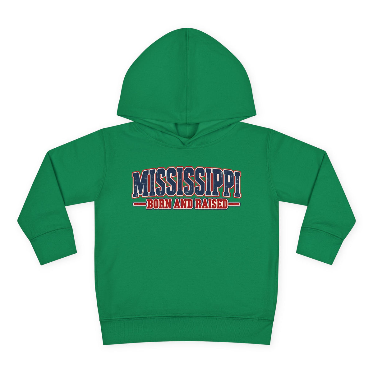 Mississippi Born and Raised Old-School Sign Unisex Toddler Pullover Fleece Hoodie