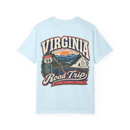 Virginia Road Trip Unisex Comfort Color 1717 Streetwear Graphic Tee