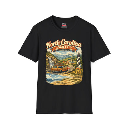 North Carolina Road Trip Unisex Softstyle T Shirt State Pride Graphic Tee Collections FS03