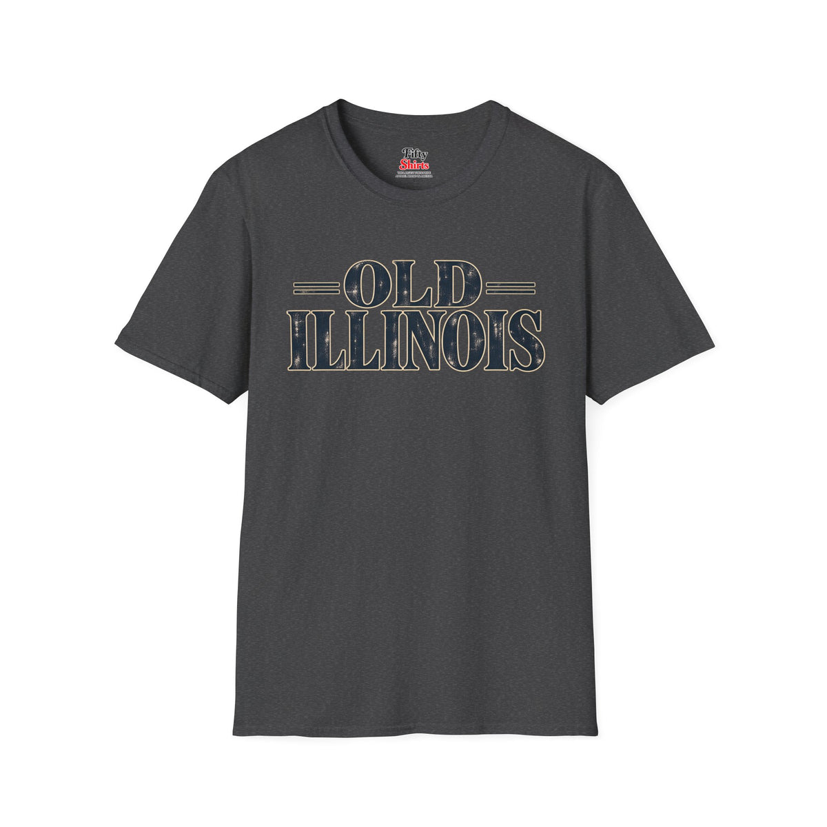 Old Illinois Unisex Softstyle T Shirt State Name Graphic Tee
