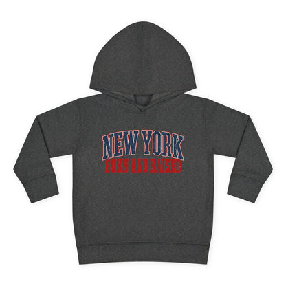New York Born and Raised Old-School Americana Unisex Toddler Pullover Fleece Hoodie Graphic