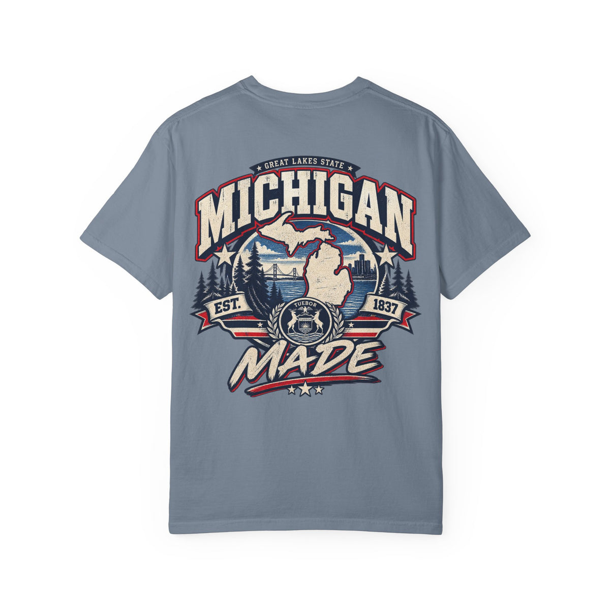 Michigan Made Unisex Comfort Color 1717 Streetwear Graphic Tee