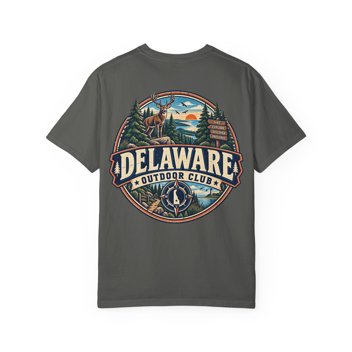 Delaware Outdoor Club  Unisex Comfort Color 1717 Streetwear Graphic Tee