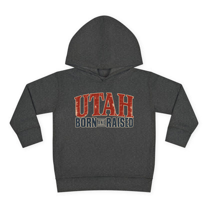 Utah Born and Raised Premium Heritage Unisex Toddler Pullover Fleece Hoodie