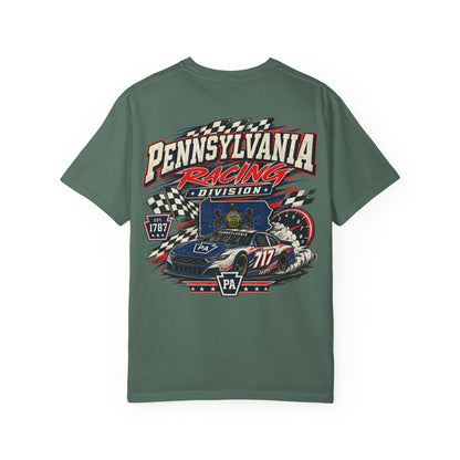 Pennsylvania Racing Division Unisex Comfort Color 1717 Streetwear Graphic Tee