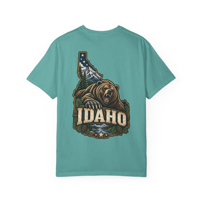 Idaho Bear Emblem Unisex Comfort Color 1717 Streetwear Graphic Tee