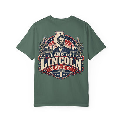 Illinois Land of Lincoln Suppy Co. Unisex Comfort Color 1717 Streetwear Graphic Tee