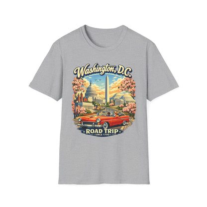 Washington D.C. Road Trip Unisex Softstyle T Shirt State Pride Graphic Tee Collections FS03