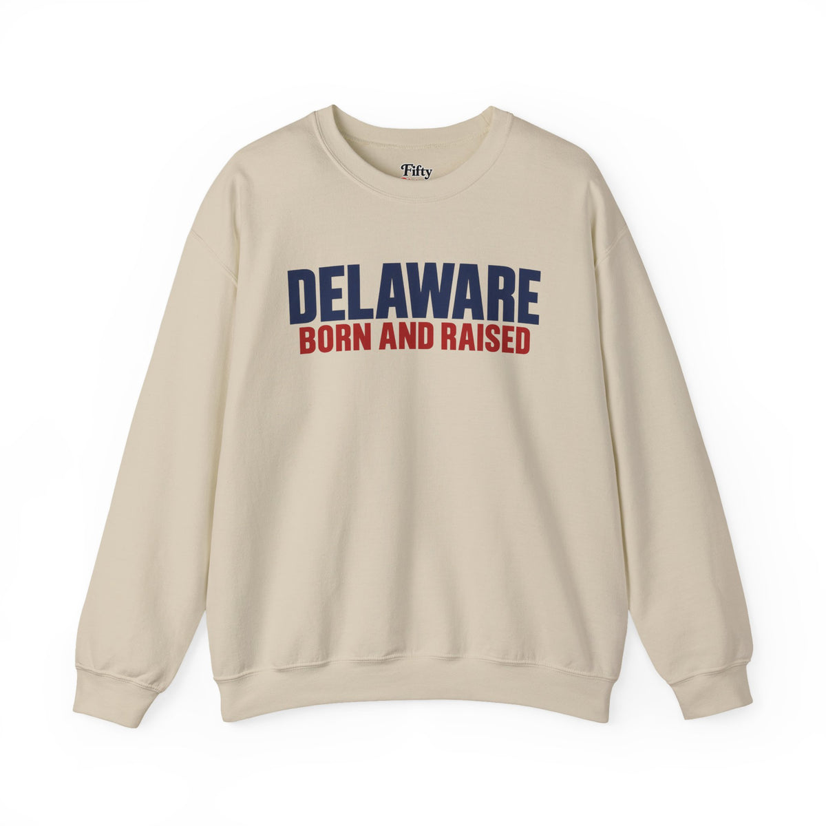 Delaware Born and Raised Minimal Modern Unisex Sweatshirt Graphic