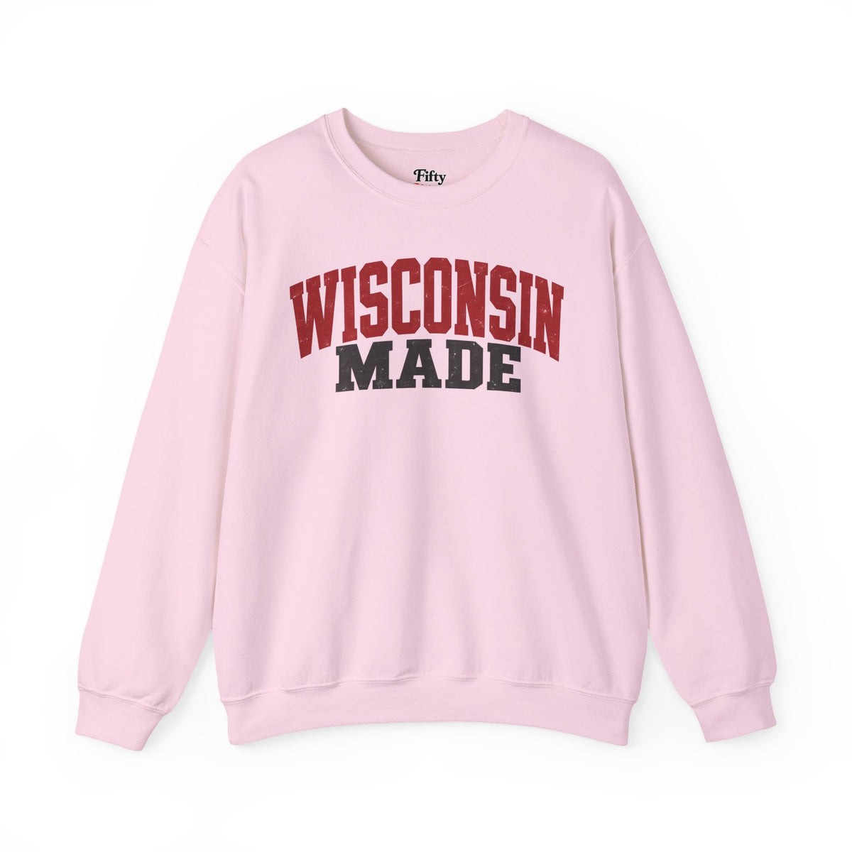 Wisconsin Made Unisex Crewneck Sweatshirt State Name Graphic