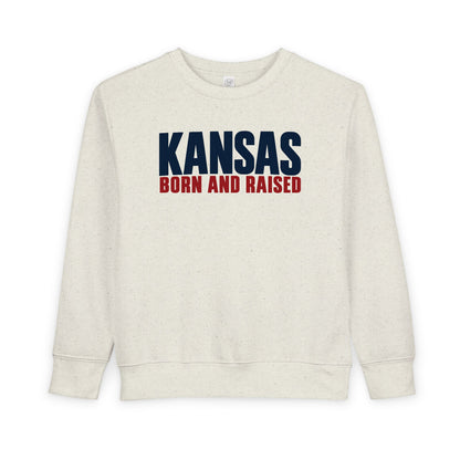 Kansas Born and Raised Modern Heritage Unisex Toddler Sweatshirt