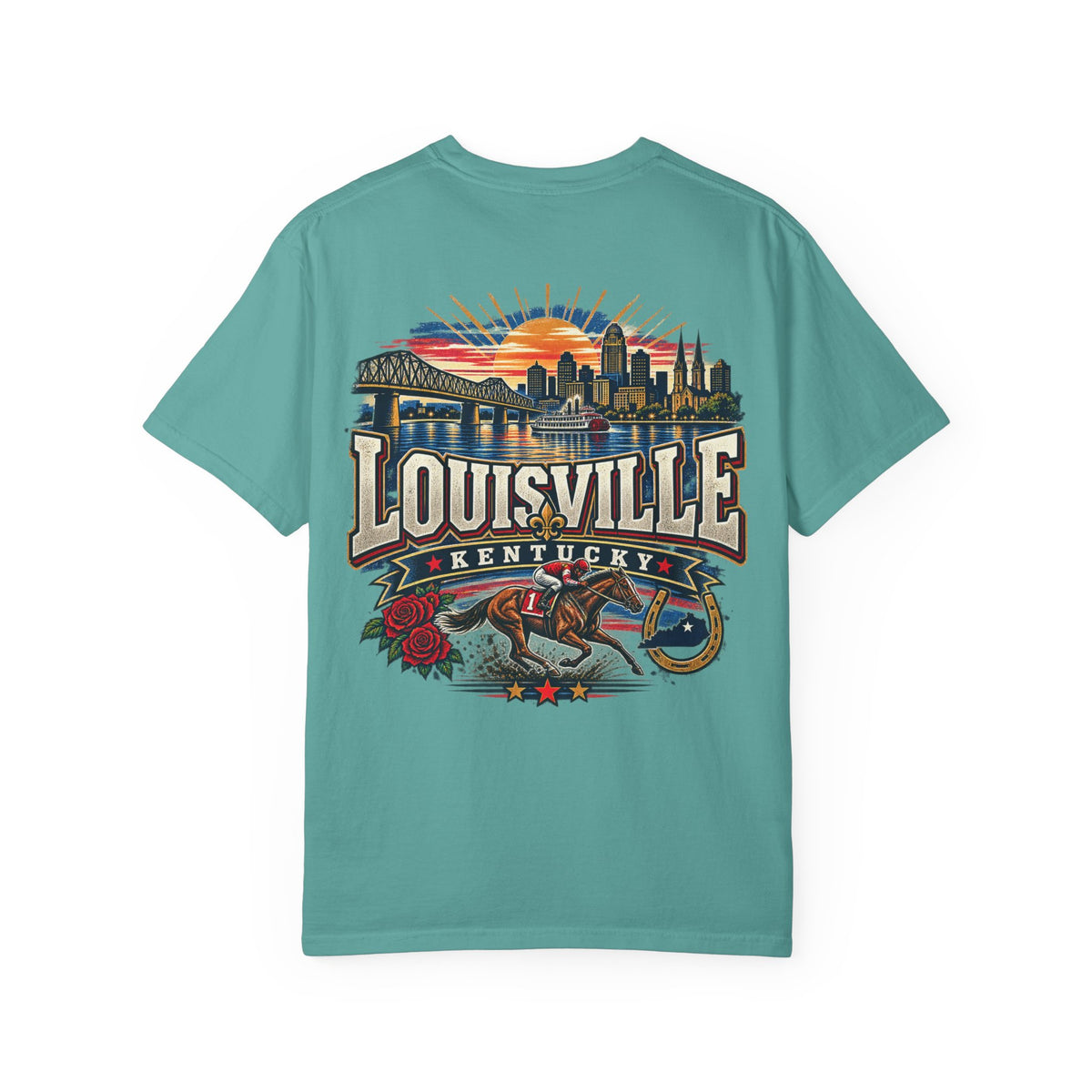 Louisville Kentucky Unisex Comfort Color 1717 Streetwear Graphic Tee
