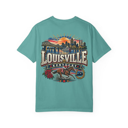 Louisville Kentucky Unisex Comfort Color 1717 Streetwear Graphic Tee