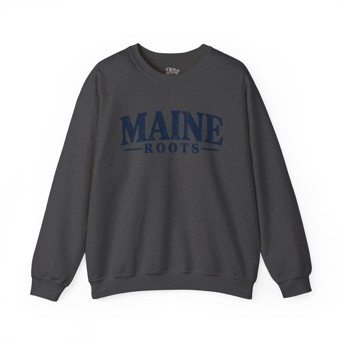 Maine Roots Unisex Crewneck Sweatshirt State Name Graphic