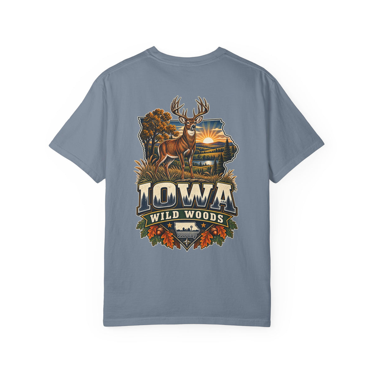 Iowa Wild Woods Unisex Comfort Color 1717 Streetwear Graphic Tee