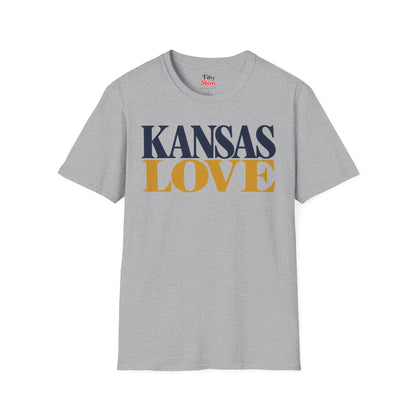 Kansas Love Unisex Softstyle T Shirt State Name Graphic Tee