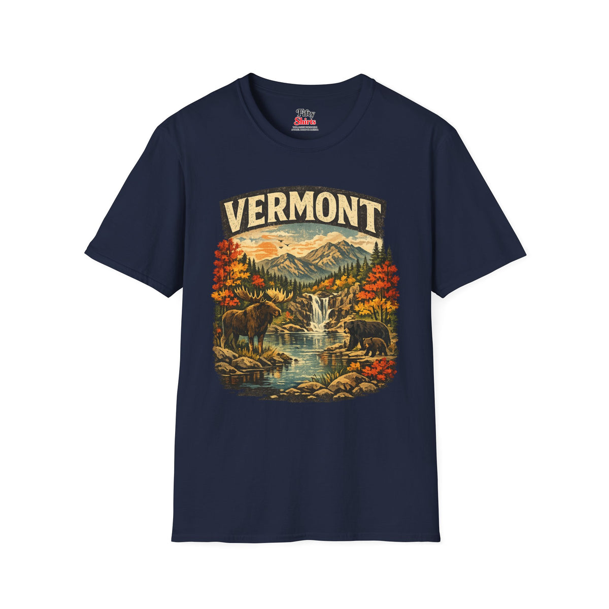 Vermont Wildlife Unisex Softstyle T Shirt State Pride Graphic Tee Collections FS03