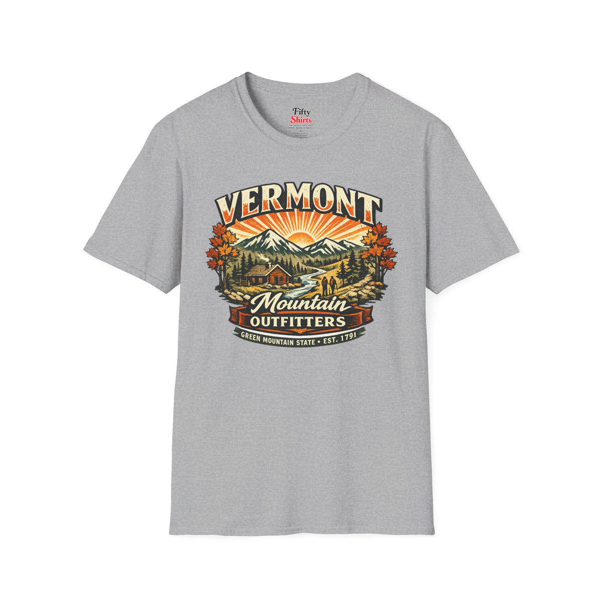 Vermont Mountain Outfitters Unisex Softstyle T Shirt State Pride Graphic Tee Collections FS03