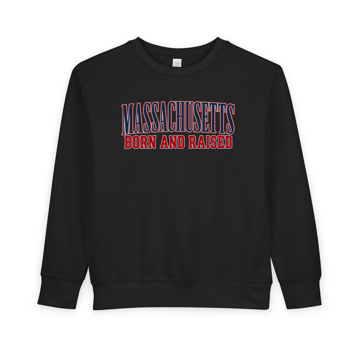 Massachusetts Born and Raised High-End Editorial Unisex Toddler Sweatshirt