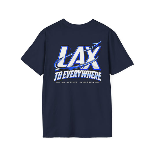 Lax To Everywhere Los Angeles Unisex Softstyle Graphic Tee