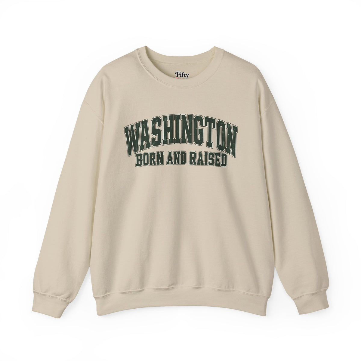Washington Born and Raised Classic Collegiate Unisex Sweatshirt Graphic