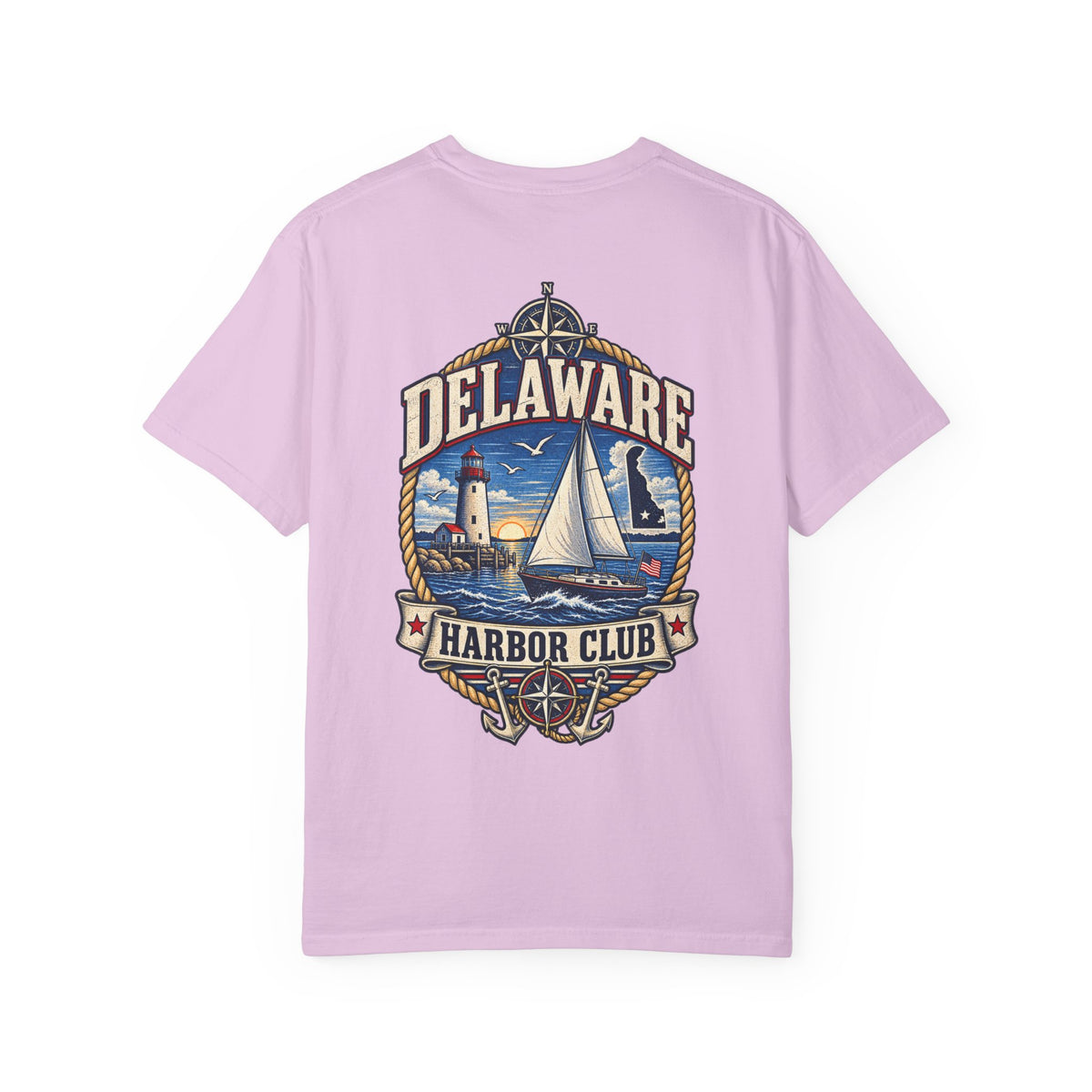 Delaware Harbor Club  Unisex Comfort Color 1717 Streetwear Graphic Tee