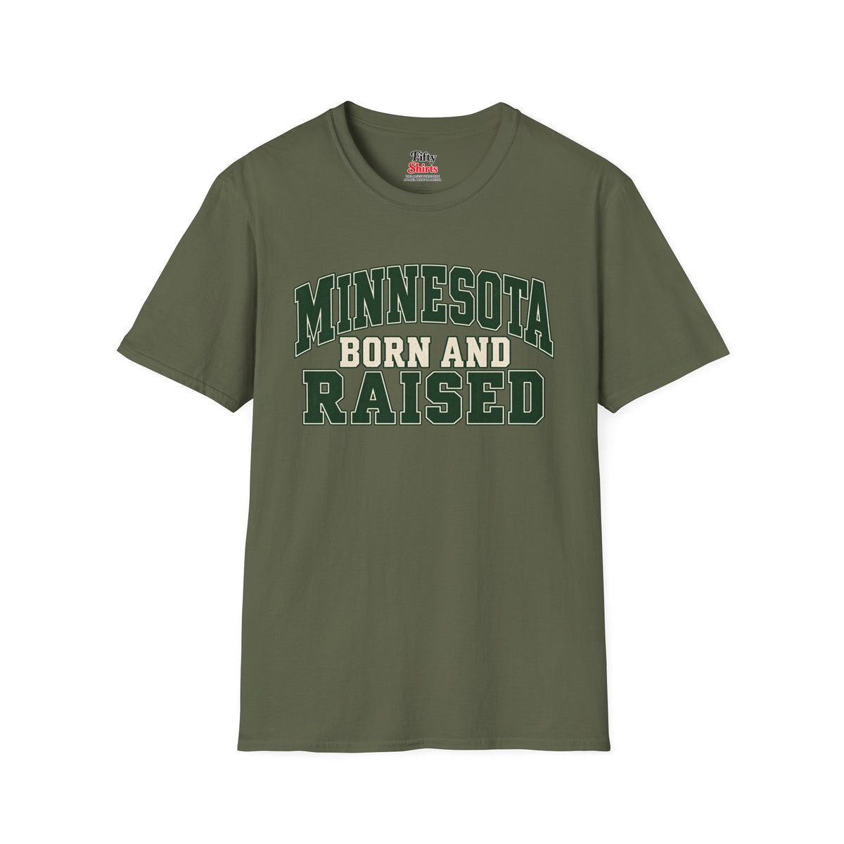 Minnesota Born and Raised Unisex Softstyle T Shirt State Name Graphic Tee