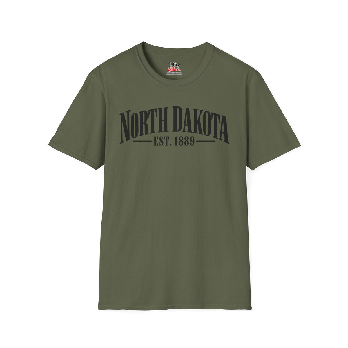 North Dakota Est. 1889 Unisex Softstyle T Shirt State Name Graphic Tee