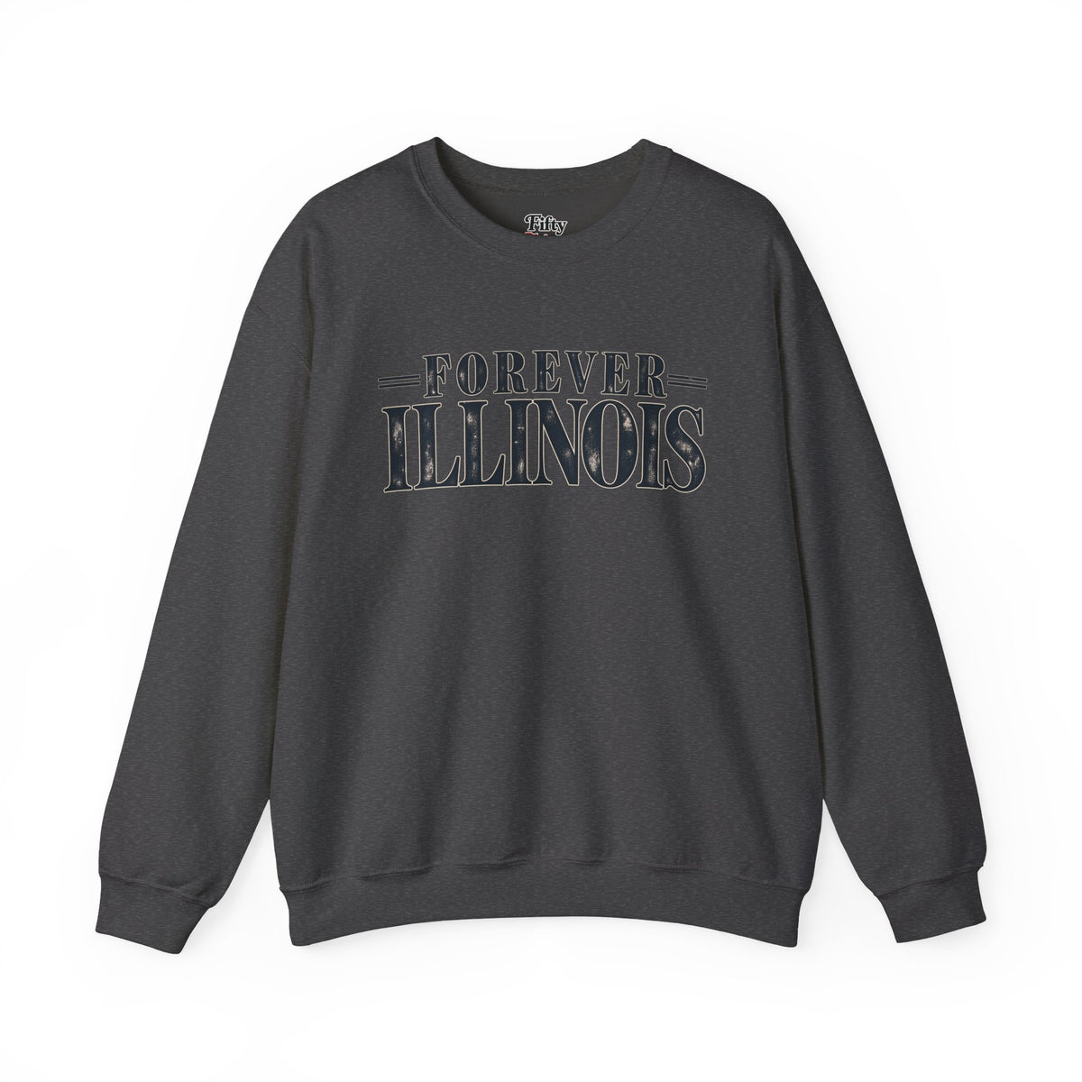 Forever Illinois Unisex Crewneck Sweatshirt State Name Graphic