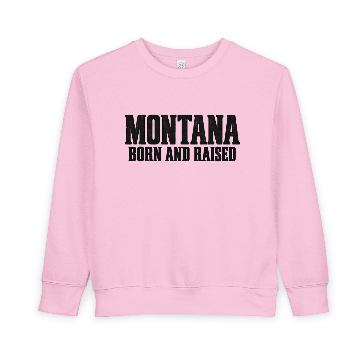 Montana Born and Raised Modern Western Streetwear Unisex Toddler Sweatshirt Graphic