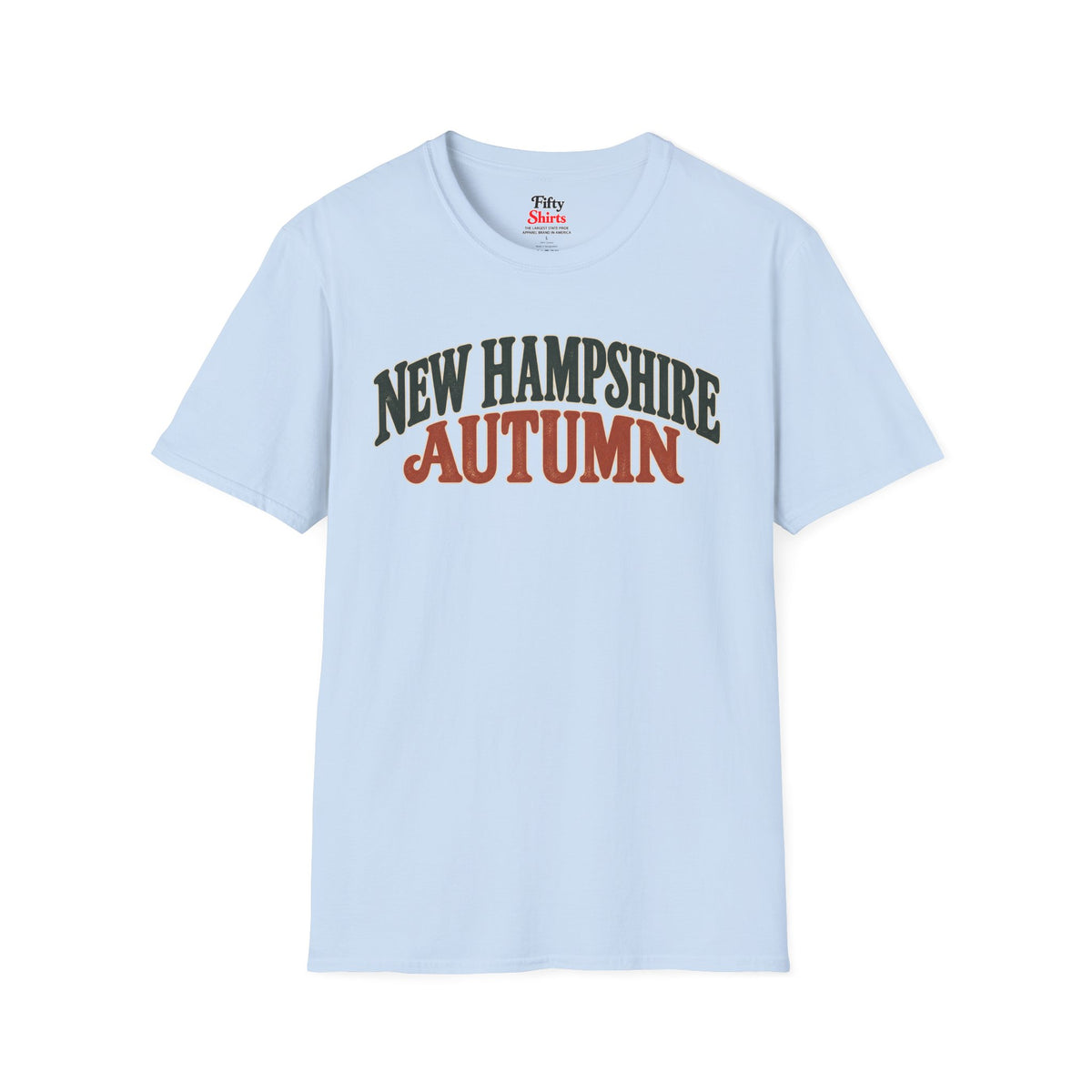 New Hampshire Autumn Unisex Softstyle T Shirt State Name Graphic Tee