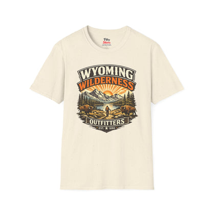 Wyoming Wilderness Outfitters Unisex Softstyle T Shirt State Pride Graphic Tee Collections FS03