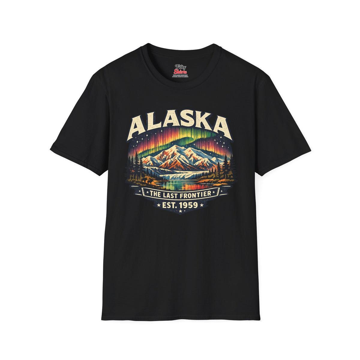 Alaska Northern Lights Unisex Softstyle T Shirt State Pride Graphic Tee Collections FS03