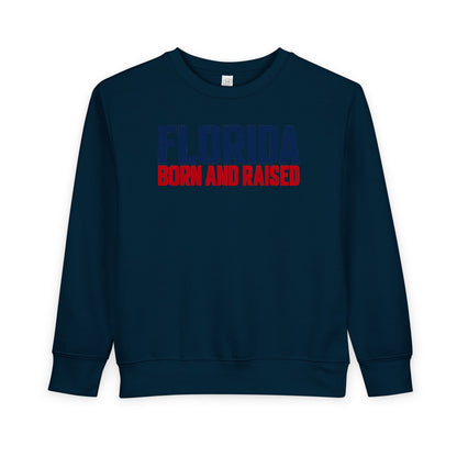 Florida Born and Raised Minimal Luxury Unisex Toddler Sweatshirt