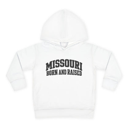 Missouri Born and Raised Collegiate Unisex Toddler Pullover Fleece Hoodie