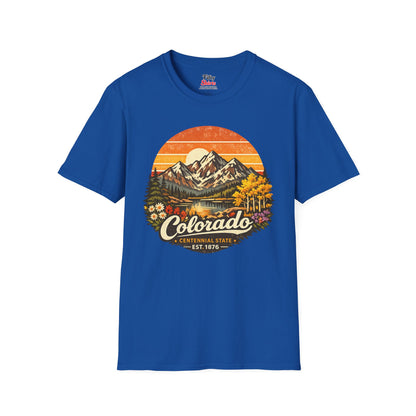 Colorado Mountain Sunset Unisex Softstyle T Shirt State Pride Graphic Tee Collections FS03